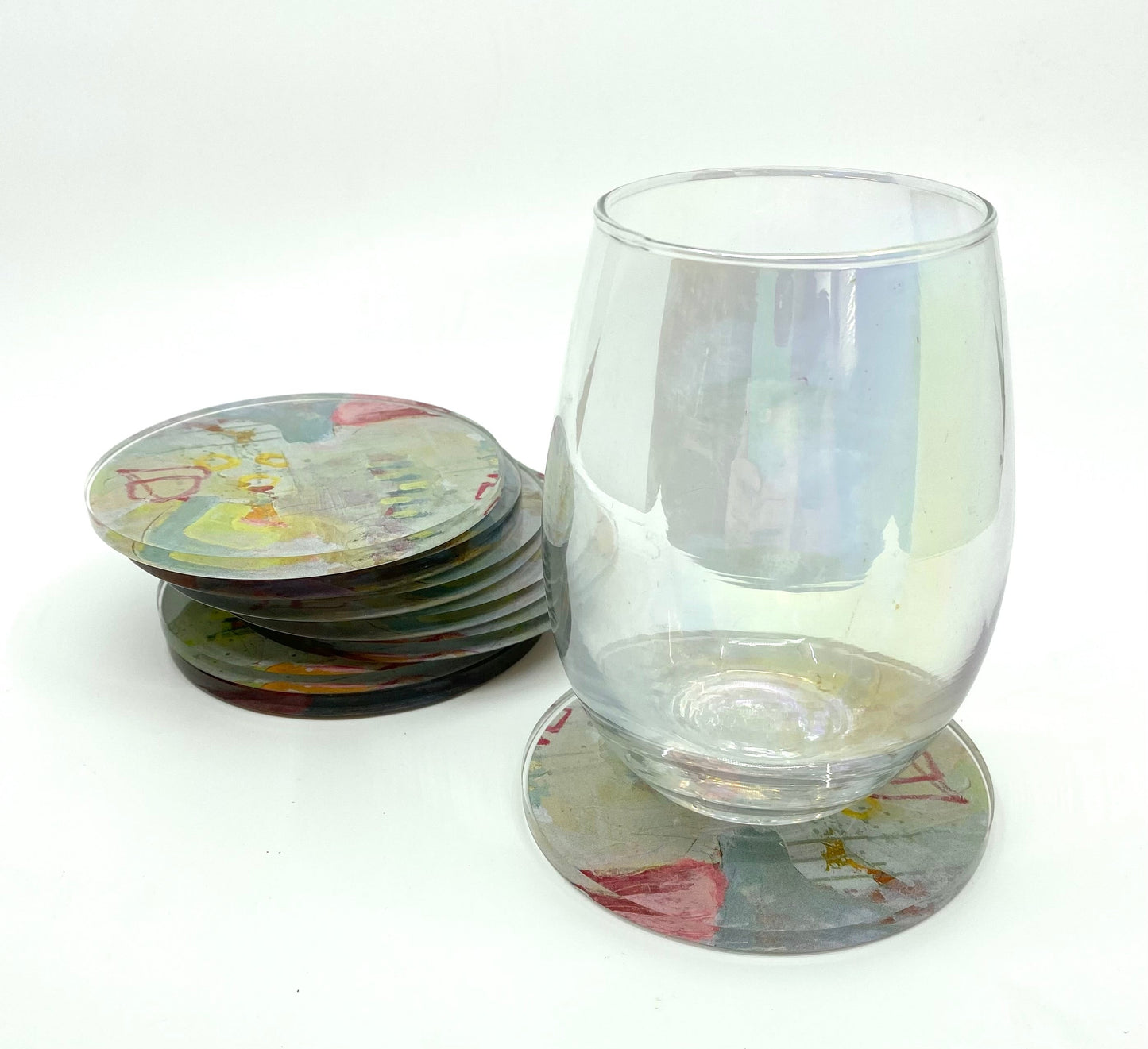 Hard to Say Coasters (set of 4, cork backed)